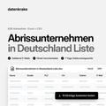 Abrissunternehmen in Deutschland Liste – B2B Adressliste als Excel und CSV