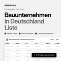 Bauunternehmen in Deutschland Liste – B2B Adressliste als Excel und CSV