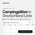 Campingplätze in Deutschland Liste – B2B Adressliste als Excel und CSV