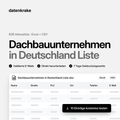 Dachbauunternehmen in Deutschland Liste – B2B Adressliste als Excel und CSV