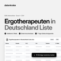 Ergotherapeuten in Deutschland Liste – B2B Adressliste als Excel und CSV