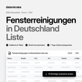 Fensterreinigungen in Deutschland Liste – B2B Adressliste als Excel und CSV
