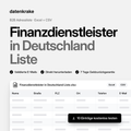 Finanzdienstleister in Deutschland Liste – B2B Adressliste als Excel und CSV
