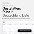 Gaststätten: Pubs in Deutschland Liste – B2B Adressliste als Excel und CSV
