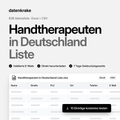 Handtherapeuten in Deutschland Liste – B2B Adressliste als Excel und CSV
