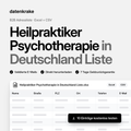 Heilpraktiker Psychotherapie in Deutschland Liste – B2B Adressliste als Excel und CSV