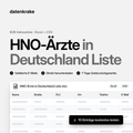 HNO-Ärzte in Deutschland Liste – B2B Adressliste als Excel und CSV