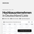 Hochbauunternehmen in Deutschland Liste – B2B Adressliste als Excel und CSV