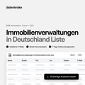 Immobilienverwaltungen in Deutschland Liste – B2B Adressliste als Excel und CSV