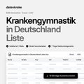 Krankengymnastik in Deutschland Liste – B2B Adressliste als Excel und CSV