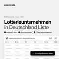 Lotterieunternehmen in Deutschland Liste – B2B Adressliste als Excel und CSV