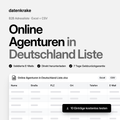 Online Agenturen in Deutschland Liste – B2B Adressliste als Excel und CSV