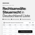 Rechtsanwälte: Steuerrecht in Deutschland Liste – B2B Adressliste als Excel und CSV