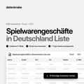 Spielwarengeschäfte in Deutschland Liste – B2B Adressliste als Excel und CSV
