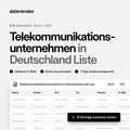Telekommunikationsunternehmen in Deutschland Liste – B2B Adressliste als Excel und CSV