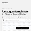 Umzugsunternehmen in Deutschland Liste – B2B Adressliste als Excel und CSV