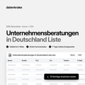 Unternehmensberatungen in Deutschland Liste – B2B Adressliste als Excel und CSV