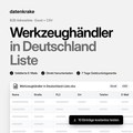 Werkzeughändler in Deutschland Liste – B2B Adressliste als Excel und CSV