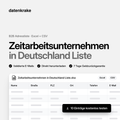 Zeitarbeitsunternehmen in Deutschland Liste – B2B Adressliste als Excel und CSV