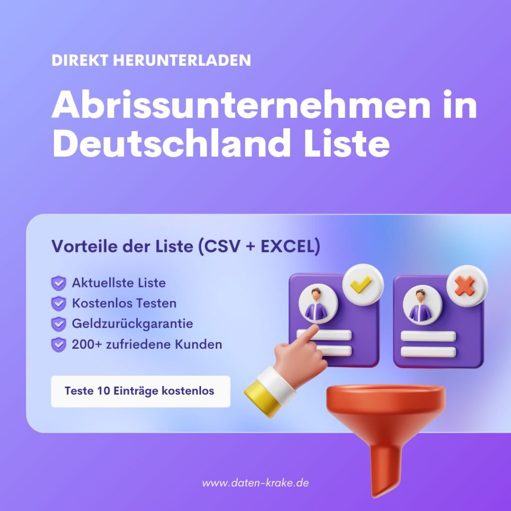 Abrissunternehmen in Deutschland Liste