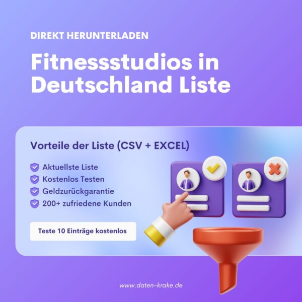 Fitnessstudios in Deutschland Liste