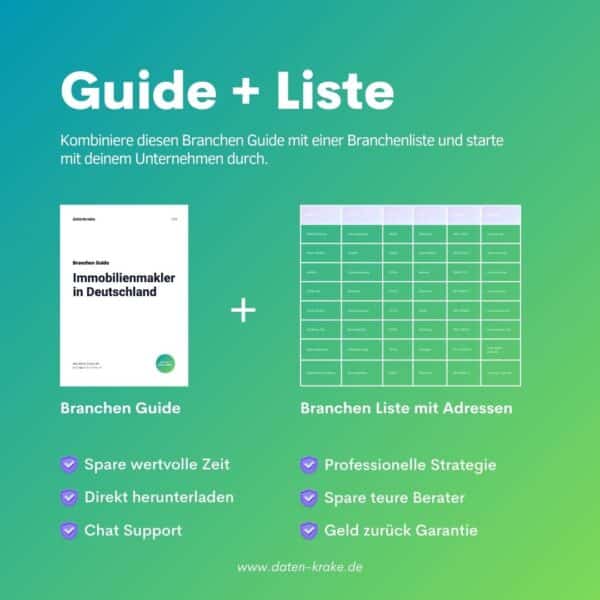 Kombiniere den Guide mit der Immobilienmakler Liste Deutschland