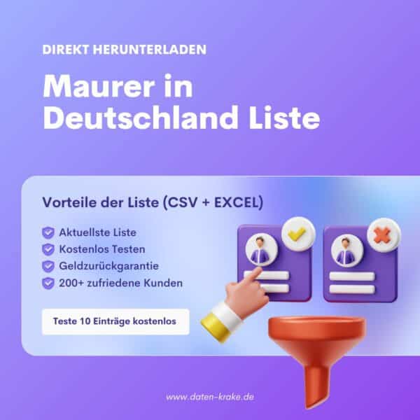 Maurer in Deutschland Liste