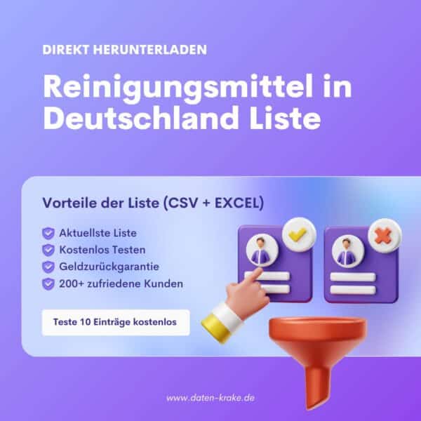 Reinigungsmittel in Deutschland Liste