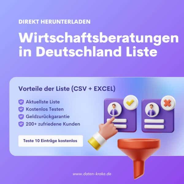 Wirtschaftsberatungen in Deutschland Liste