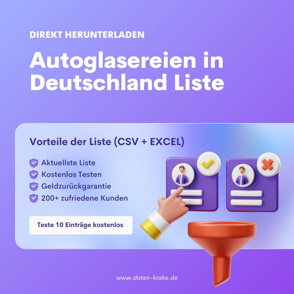 Autoglasereien in Deutschland Liste