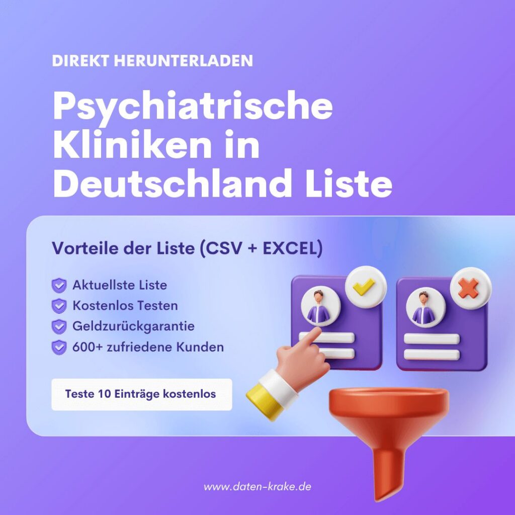 Psychiatrische Kliniken in Deutschland Liste