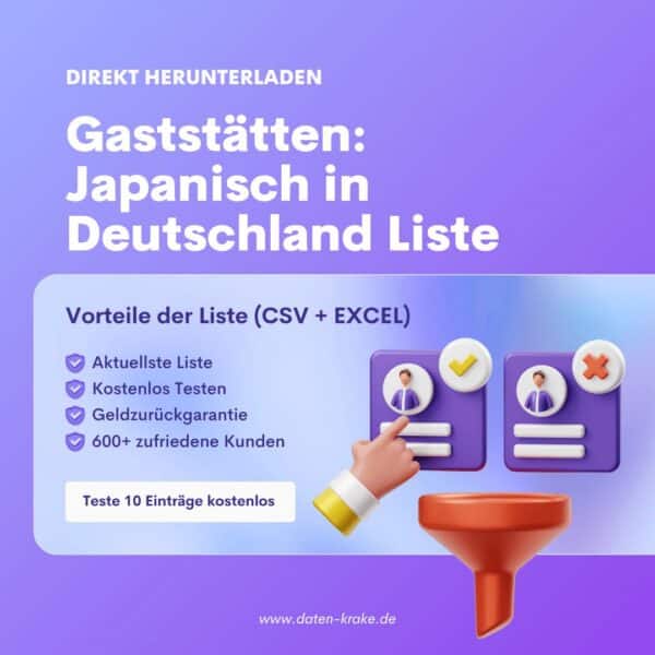 Gaststätten: Japanisch in Deutschland Liste