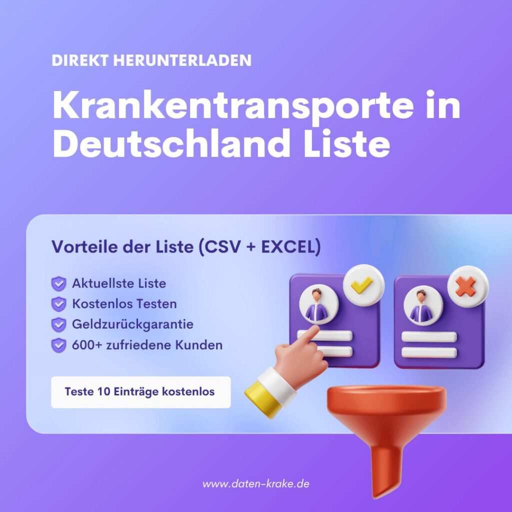 Krankentransporte in Deutschland Liste