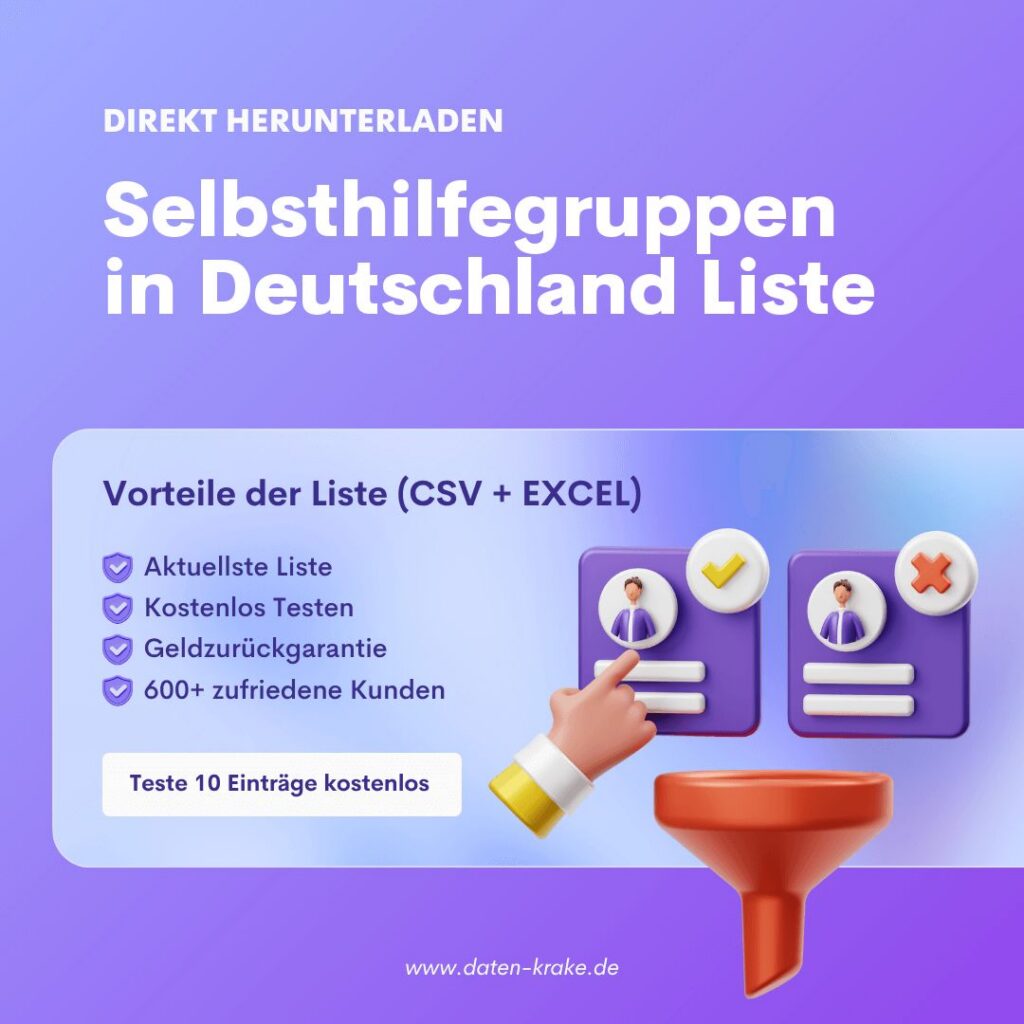 Selbsthilfegruppen in Deutschland Liste
